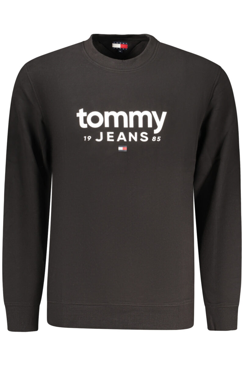 TOMMY HILFIGER PÁNSKÁ MIKINA BEZ ZIPU ČERNÁ
