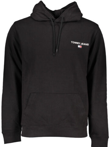 TOMMY HILFIGER PÁNSKÁ MIKINA BEZ ZIPU ČERNÁ