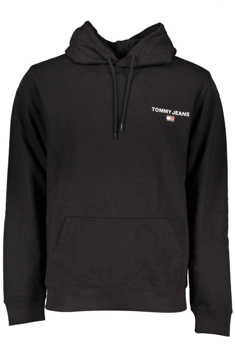 TOMMY HILFIGER PÁNSKÁ MIKINA BEZ ZIPU ČERNÁ