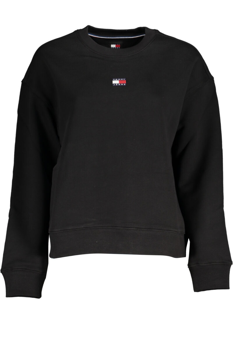 TOMMY HILFIGER PÁNSKÁ MIKINA BEZ ZIPU ČERNÁ