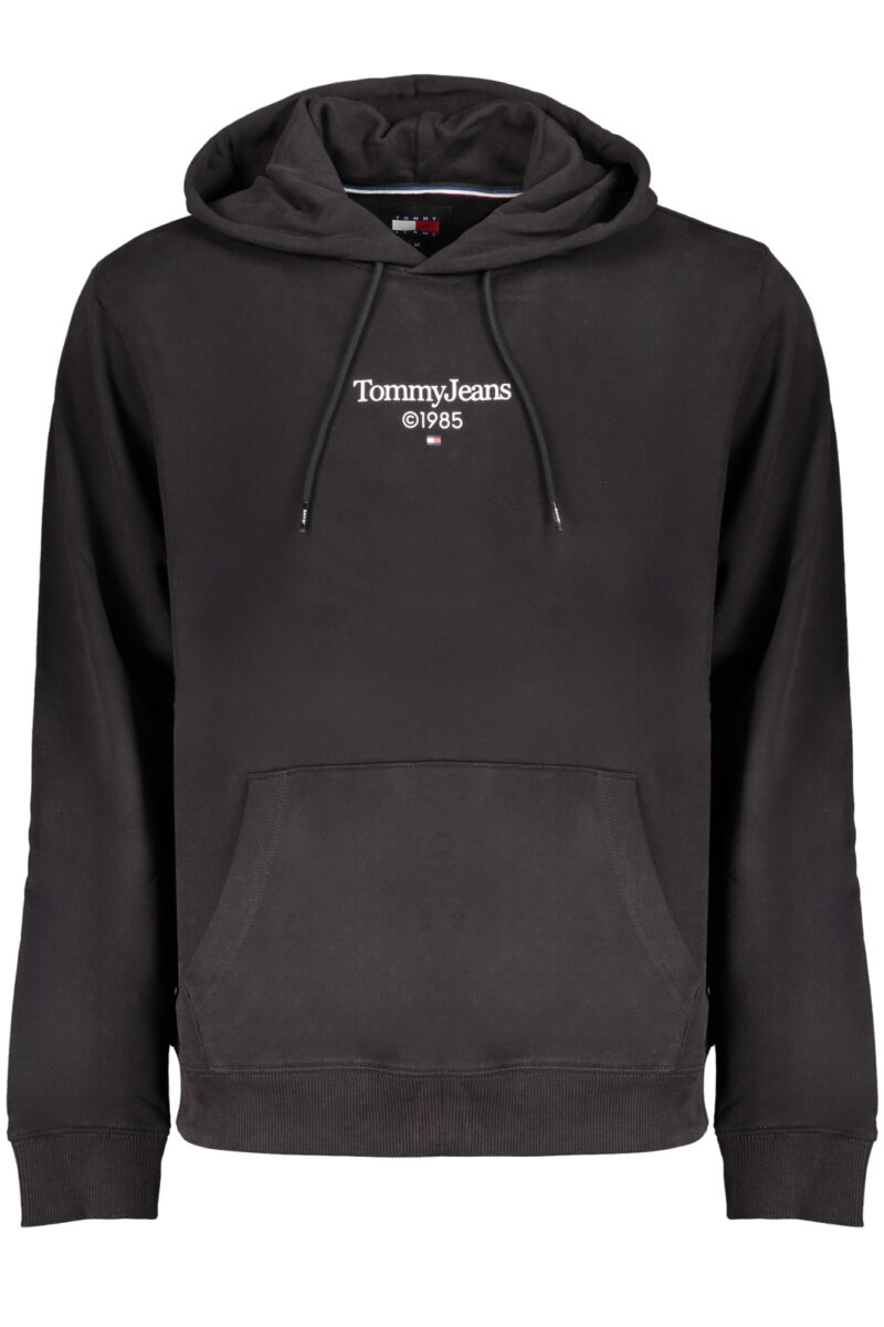 TOMMY HILFIGER PÁNSKÁ MIKINA BEZ ZIPU ČERNÁ