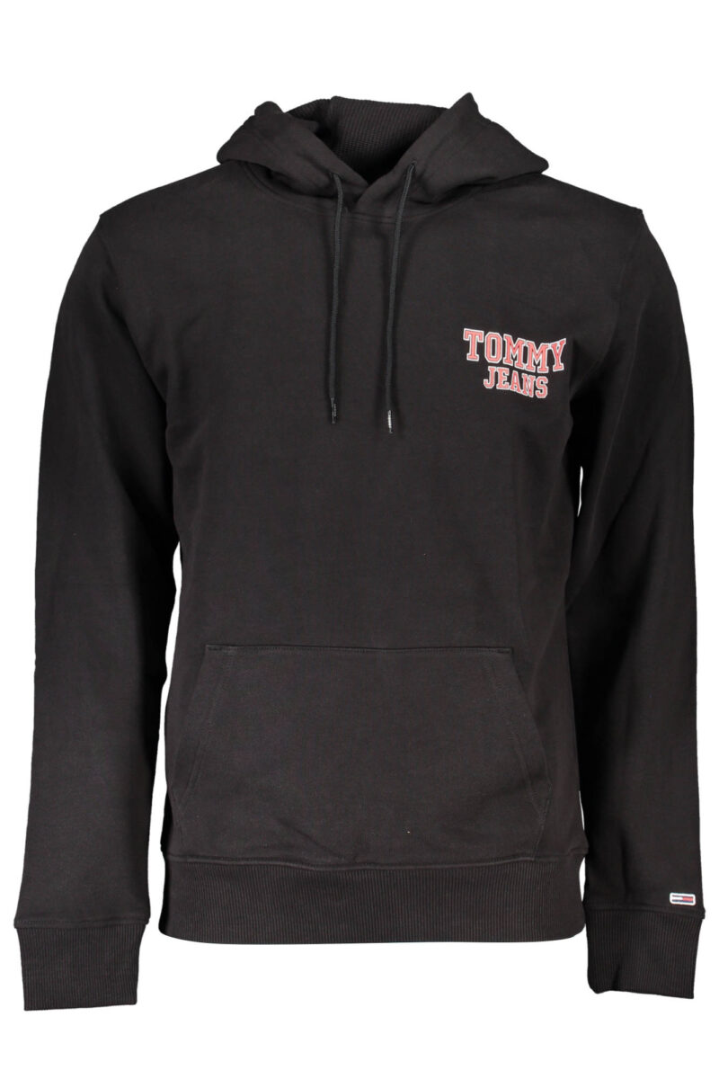TOMMY HILFIGER PÁNSKÁ MIKINA BEZ ZIPU ČERNÁ