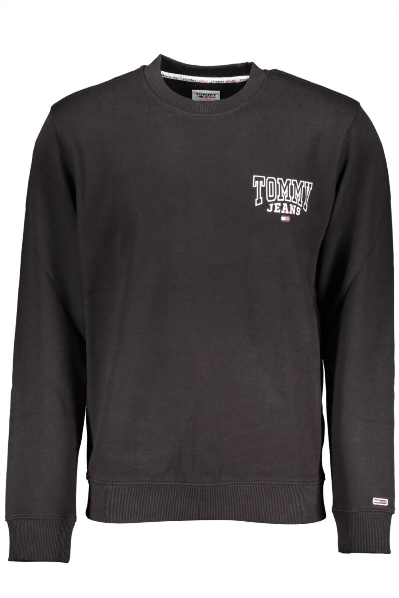TOMMY HILFIGER PÁNSKÁ MIKINA BEZ ZIPU ČERNÁ