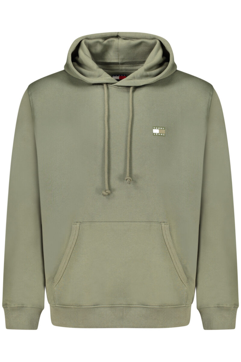 TOMMY HILFIGER PÁNSKÁ MIKINA BEZ ZIPU ZELENÁ
