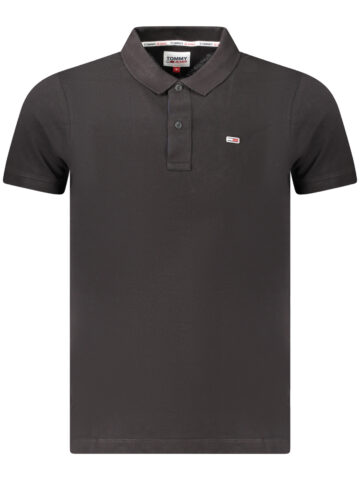 TOMMY HILFIGER PÁNSKÁ POLOKOŠILE S KRÁTKÝM RUKÁVEM ČERNÁ