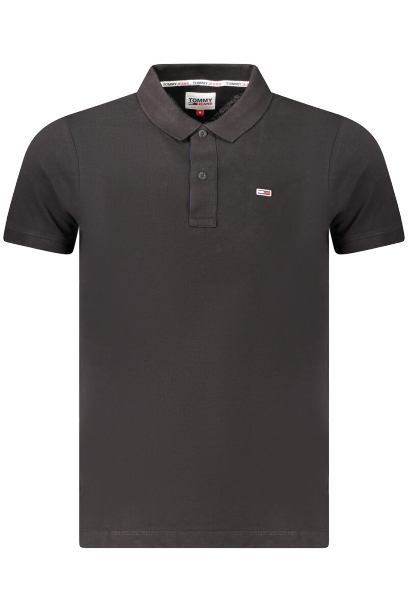 TOMMY HILFIGER PÁNSKÁ POLOKOŠILE S KRÁTKÝM RUKÁVEM ČERNÁ
