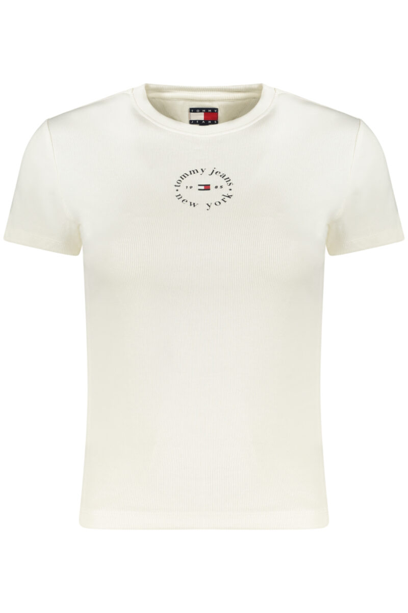 TOMMY HILFIGER DÁMSKÉ TRIČKO S KRÁTKÝM RUKÁVEM BÍLÉ