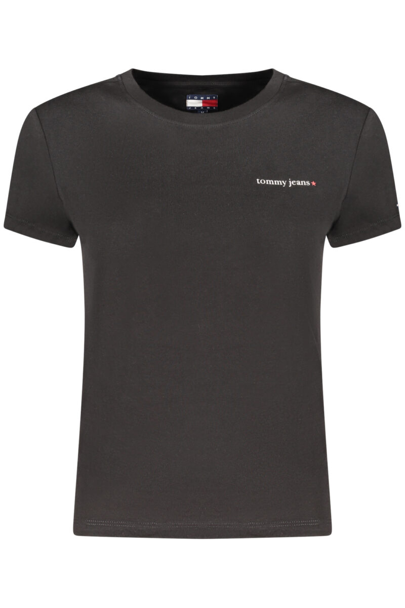 DÁMSKÉ TRIČKO S KRÁTKÝM RUKÁVEM ZNAČKY TOMMY HILFIGER ČERNÉ