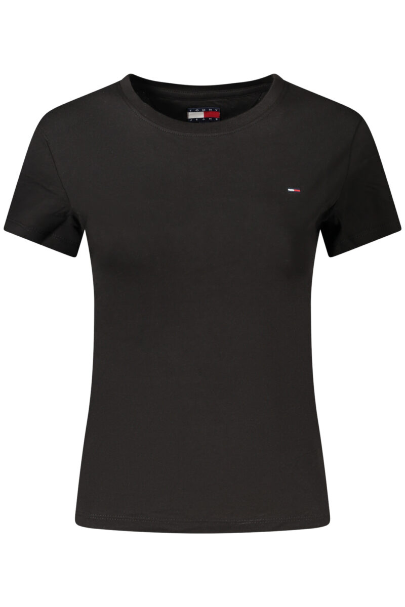 TOMMY HILFIGER Damen Kurzarm-Shirt Schwarz