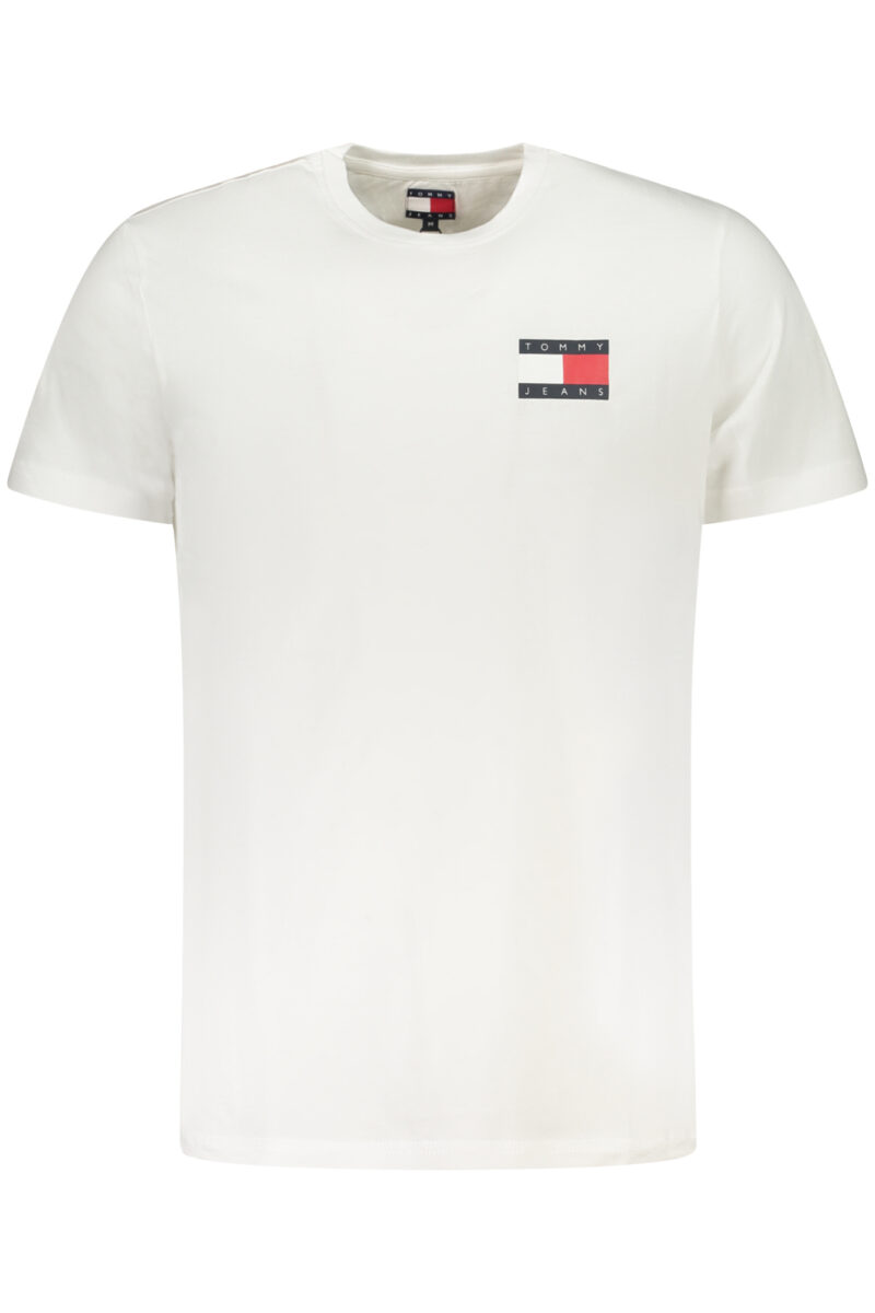 TOMMY HILFIGER PÁNSKÉ TRIČKO S KRÁTKÝM RUKÁVEM BÍLÉ