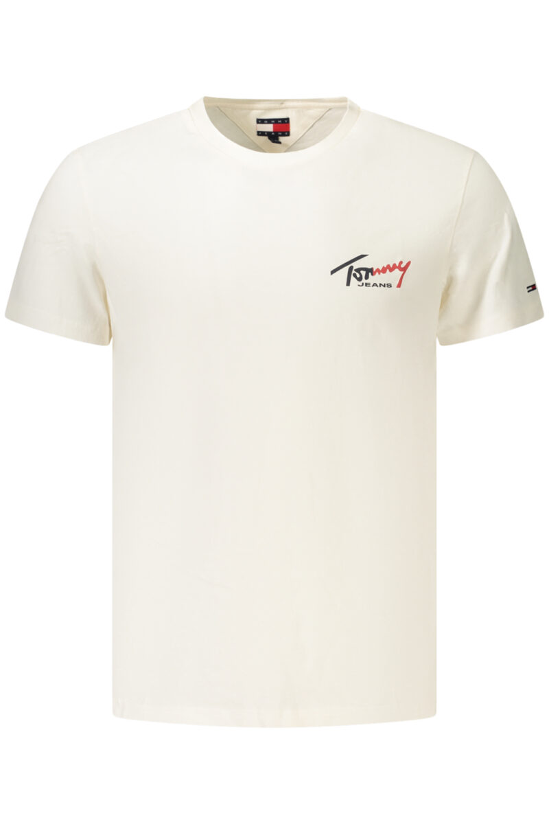 TOMMY HILFIGER PÁNSKÉ TRIČKO S KRÁTKÝM RUKÁVEM BÍLÉ