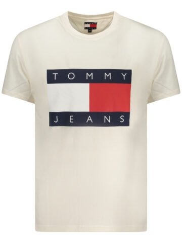TOMMY HILFIGER PÁNSKÉ TRIČKO S KRÁTKÝM RUKÁVEM BÍLÉ