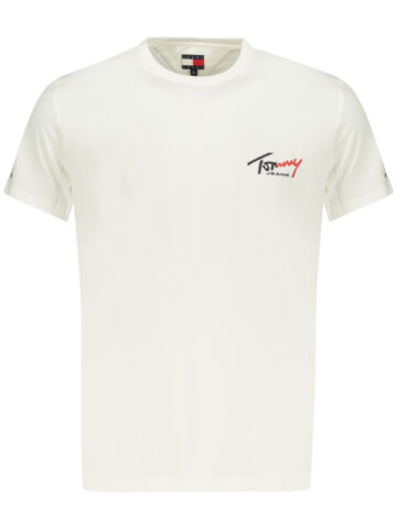 TOMMY HILFIGER PÁNSKÉ TRIČKO S KRÁTKÝM RUKÁVEM BÍLÉ
