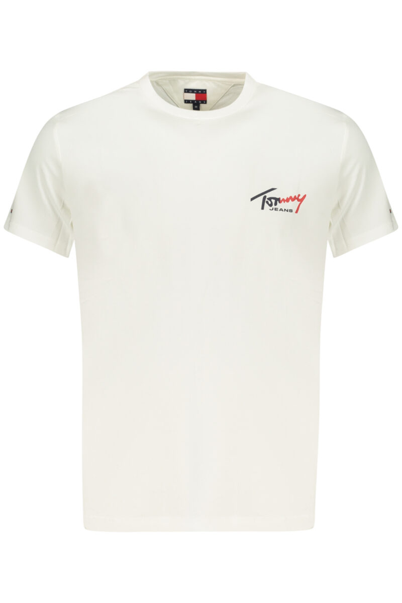 TOMMY HILFIGER PÁNSKÉ TRIČKO S KRÁTKÝM RUKÁVEM BÍLÉ