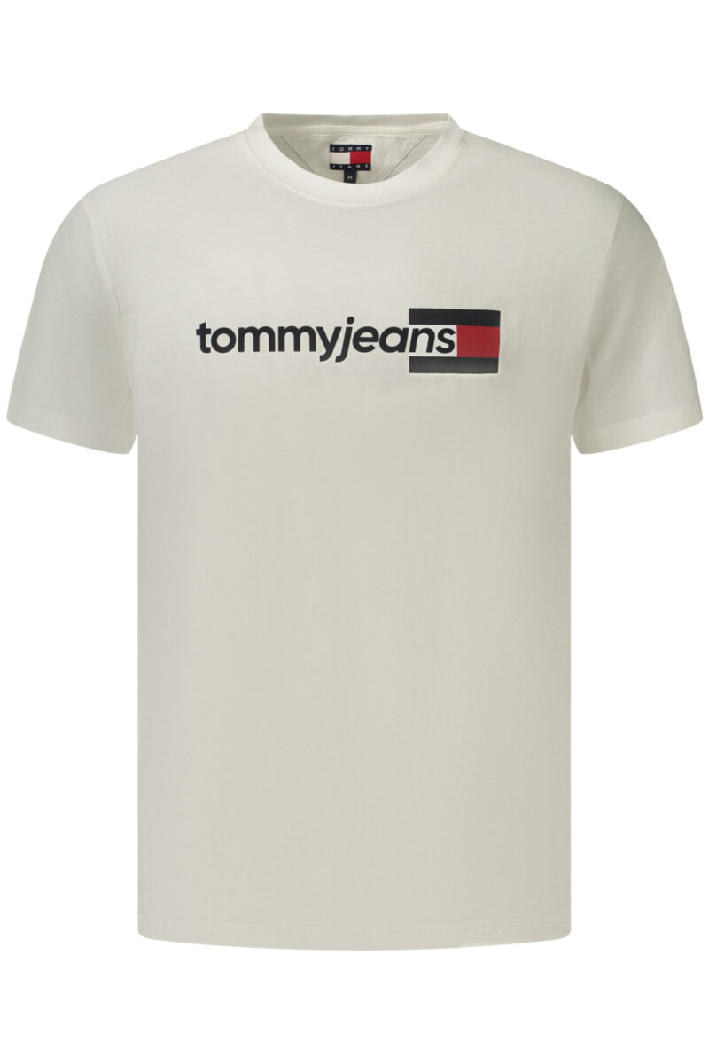 TOMMY HILFIGER PÁNSKÉ TRIČKO S KRÁTKÝM RUKÁVEM BÍLÉ
