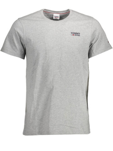 TOMMY HILFIGER PÁNSKÉ TRIČKO S KRÁTKÝM RUKÁVEM ŠEDÉ