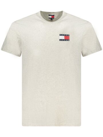 TOMMY HILFIGER PÁNSKÉ TRIČKO S KRÁTKÝM RUKÁVEM ŠEDÉ
