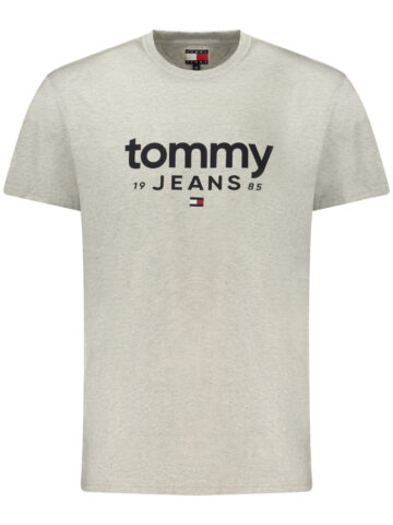 TOMMY HILFIGER PÁNSKÉ TRIČKO S KRÁTKÝM RUKÁVEM ŠEDÉ