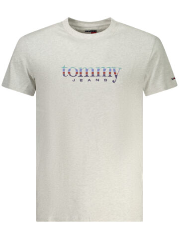 TOMMY HILFIGER PÁNSKÉ TRIČKO S KRÁTKÝM RUKÁVEM ŠEDÉ