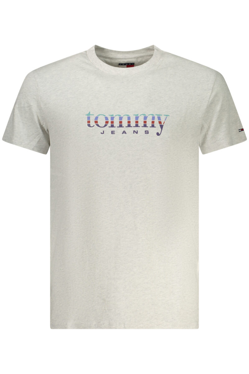 TOMMY HILFIGER PÁNSKÉ TRIČKO S KRÁTKÝM RUKÁVEM ŠEDÉ