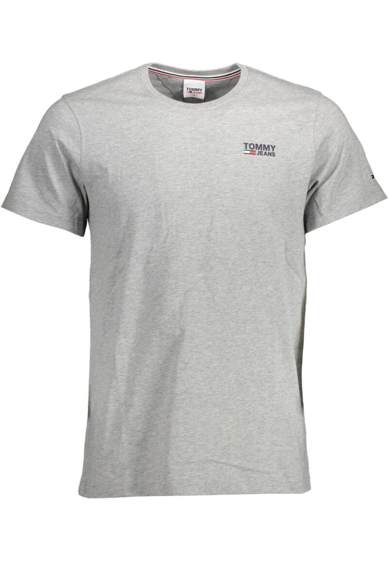 TOMMY HILFIGER PÁNSKÉ TRIČKO S KRÁTKÝM RUKÁVEM ŠEDÉ