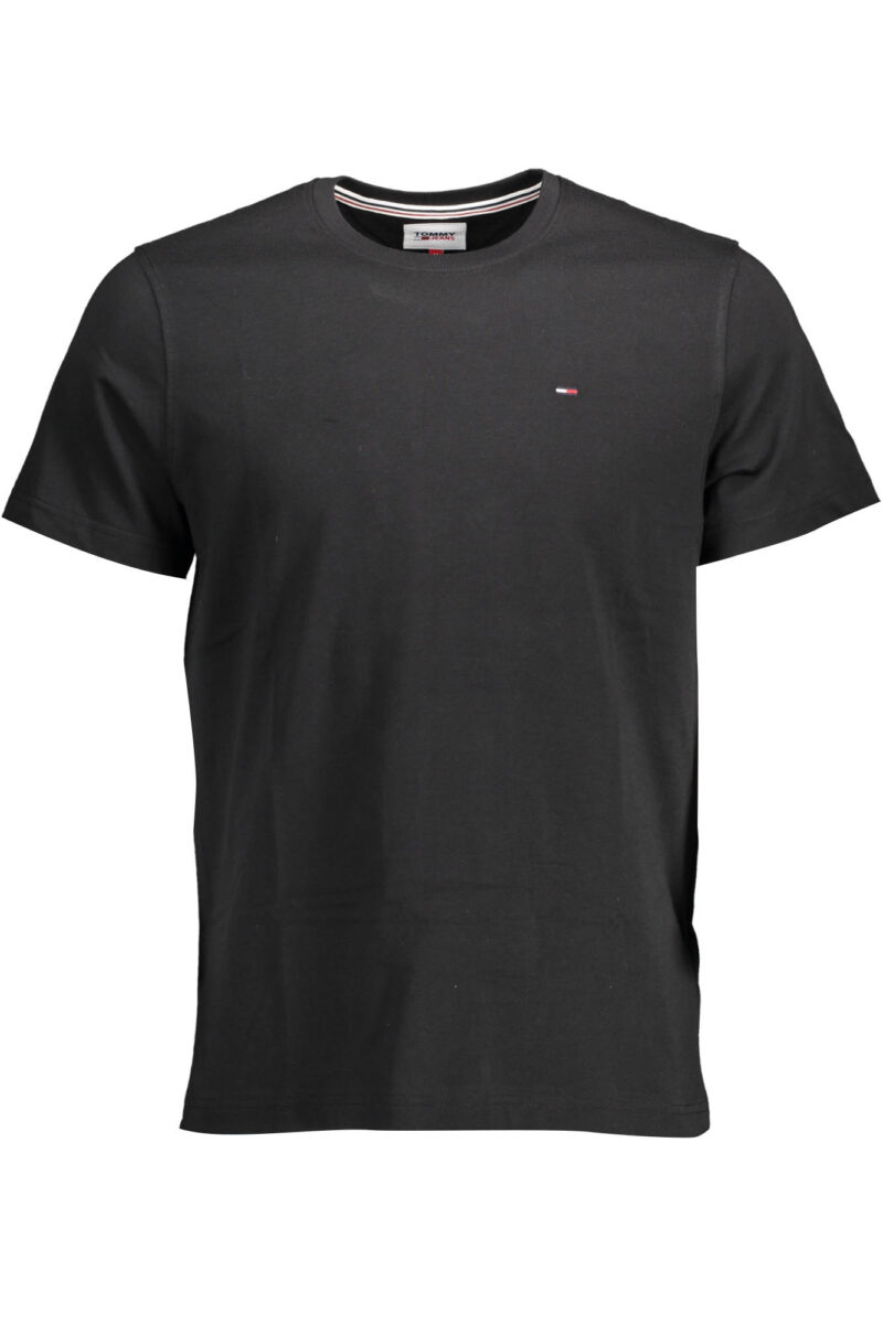 TOMMY HILFIGER PÁNSKÉ TRIČKO S KRÁTKÝM RUKÁVEM ČERNÉ