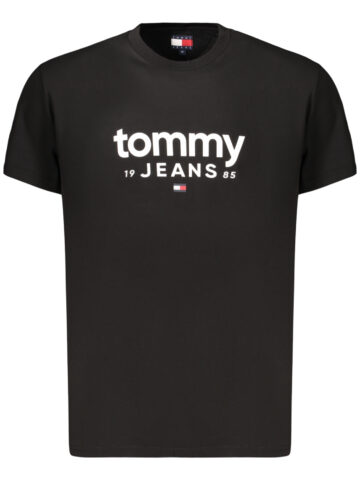 TOMMY HILFIGER PÁNSKÉ TRIČKO S KRÁTKÝM RUKÁVEM ČERNÉ