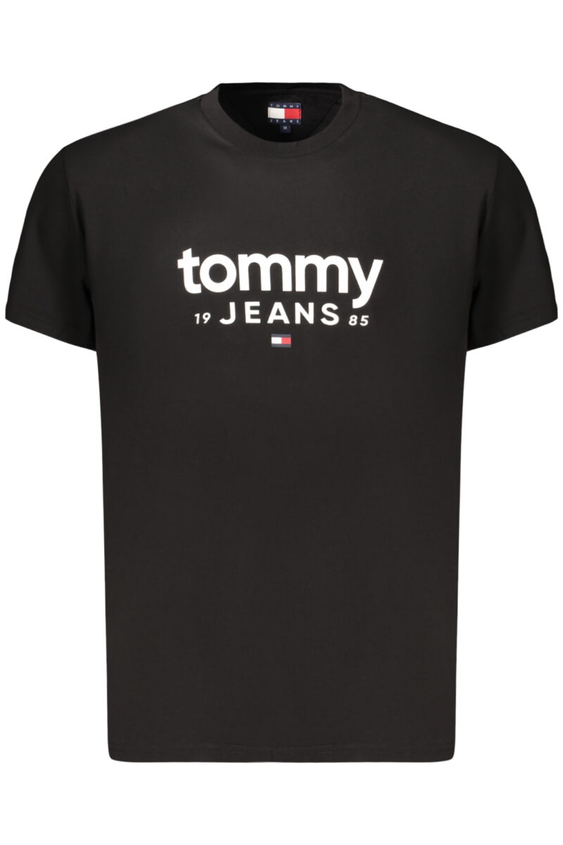 TOMMY HILFIGER PÁNSKÉ TRIČKO S KRÁTKÝM RUKÁVEM ČERNÉ