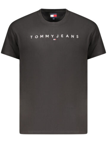 TOMMY HILFIGER PÁNSKÉ TRIČKO S KRÁTKÝM RUKÁVEM ČERNÉ