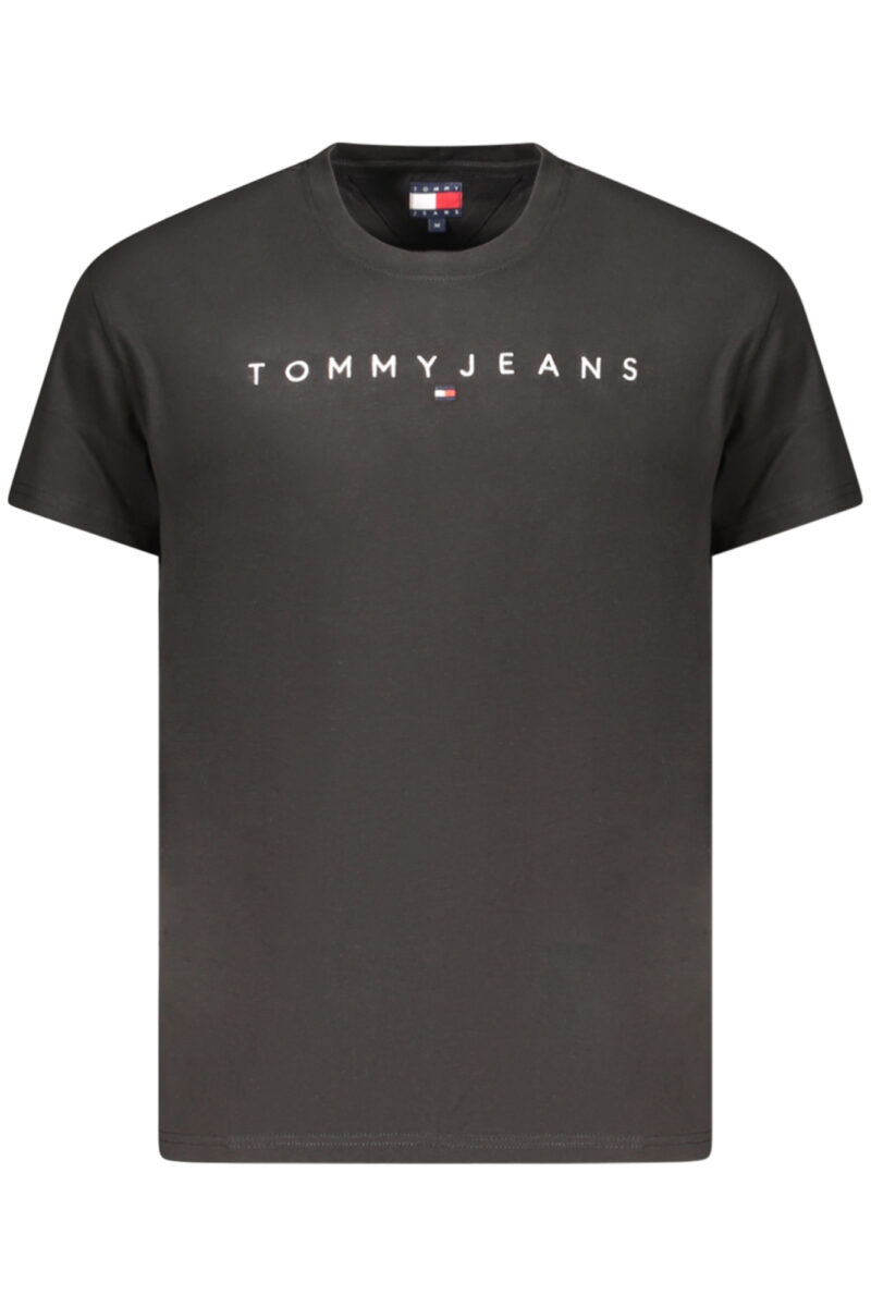 TOMMY HILFIGER PÁNSKÉ TRIČKO S KRÁTKÝM RUKÁVEM ČERNÉ