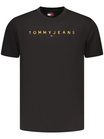 TOMMY HILFIGER PÁNSKÉ TRIČKO S KRÁTKÝM RUKÁVEM ČERNÉ