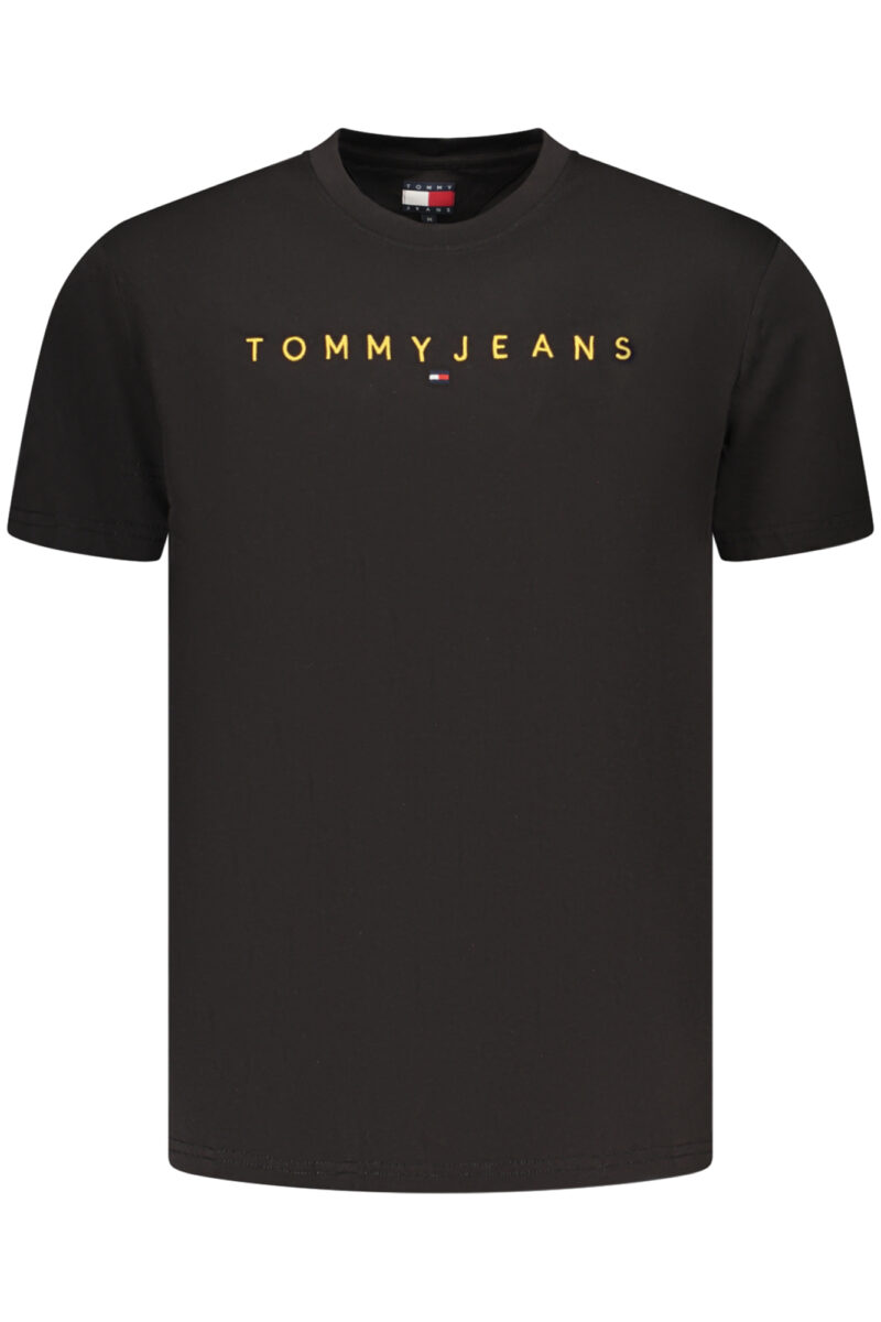 TOMMY HILFIGER PÁNSKÉ TRIČKO S KRÁTKÝM RUKÁVEM ČERNÉ