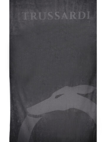 TRUSSARDI PÁNSKÝ PLAVECKÝ RUŠEN 88X190 CM, EMBOSSING, LOGO