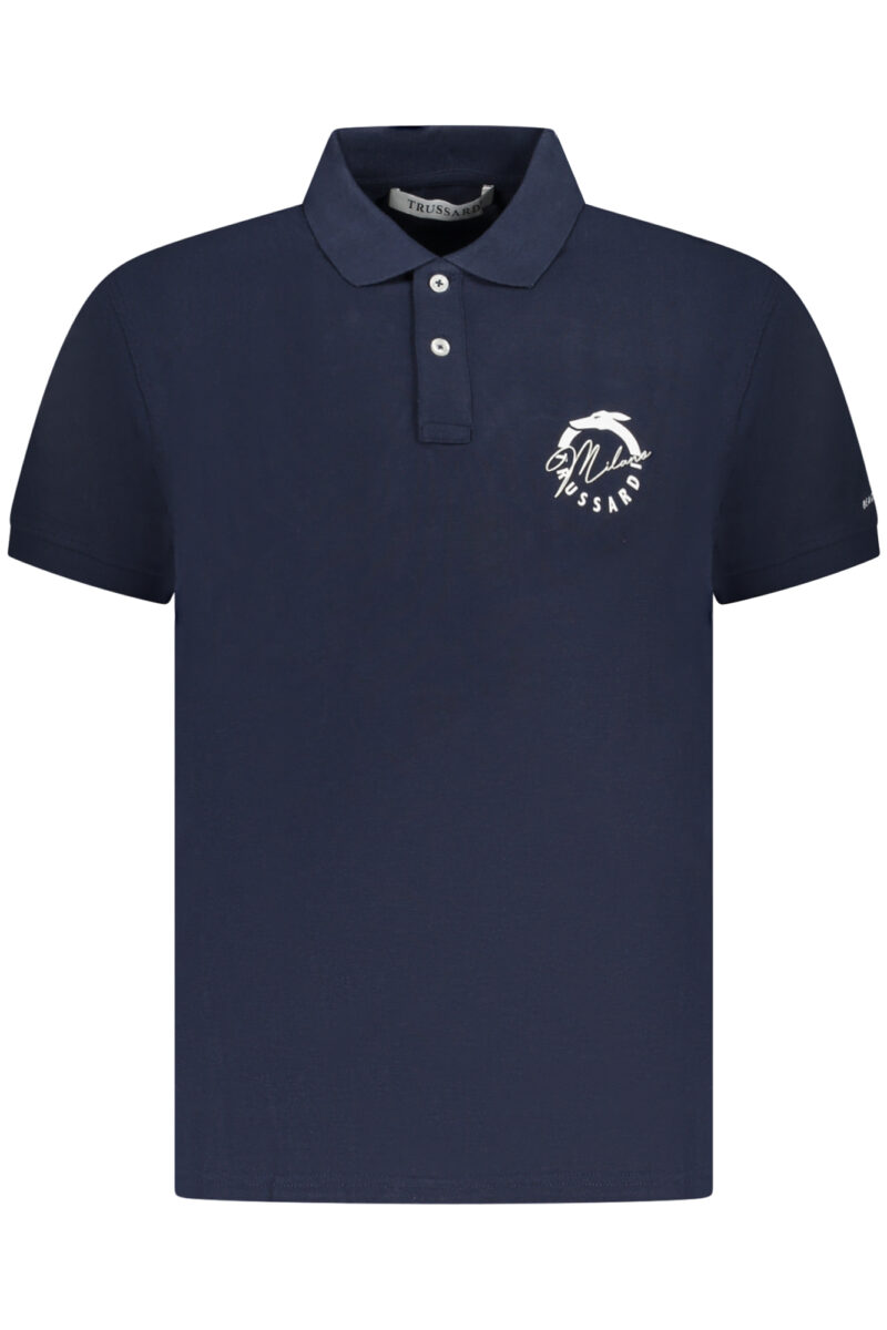 TRUSSARDI PÁNSKÁ POLOKOŠILE S KRÁTKÝM RUKÁVEM MODRÁ
