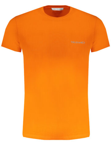 TRUSSARDI PÁNSKÉ TRIČKO S KRÁTKÝM RUKÁVEM ORANŽOVÉ