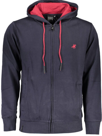 US GRAND Herren Hoodie Blau mit Reißverschluss
