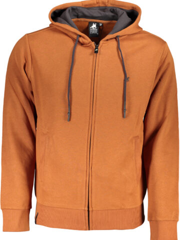 US GRAND Herren Sweatshirt braun mit Reißverschluss