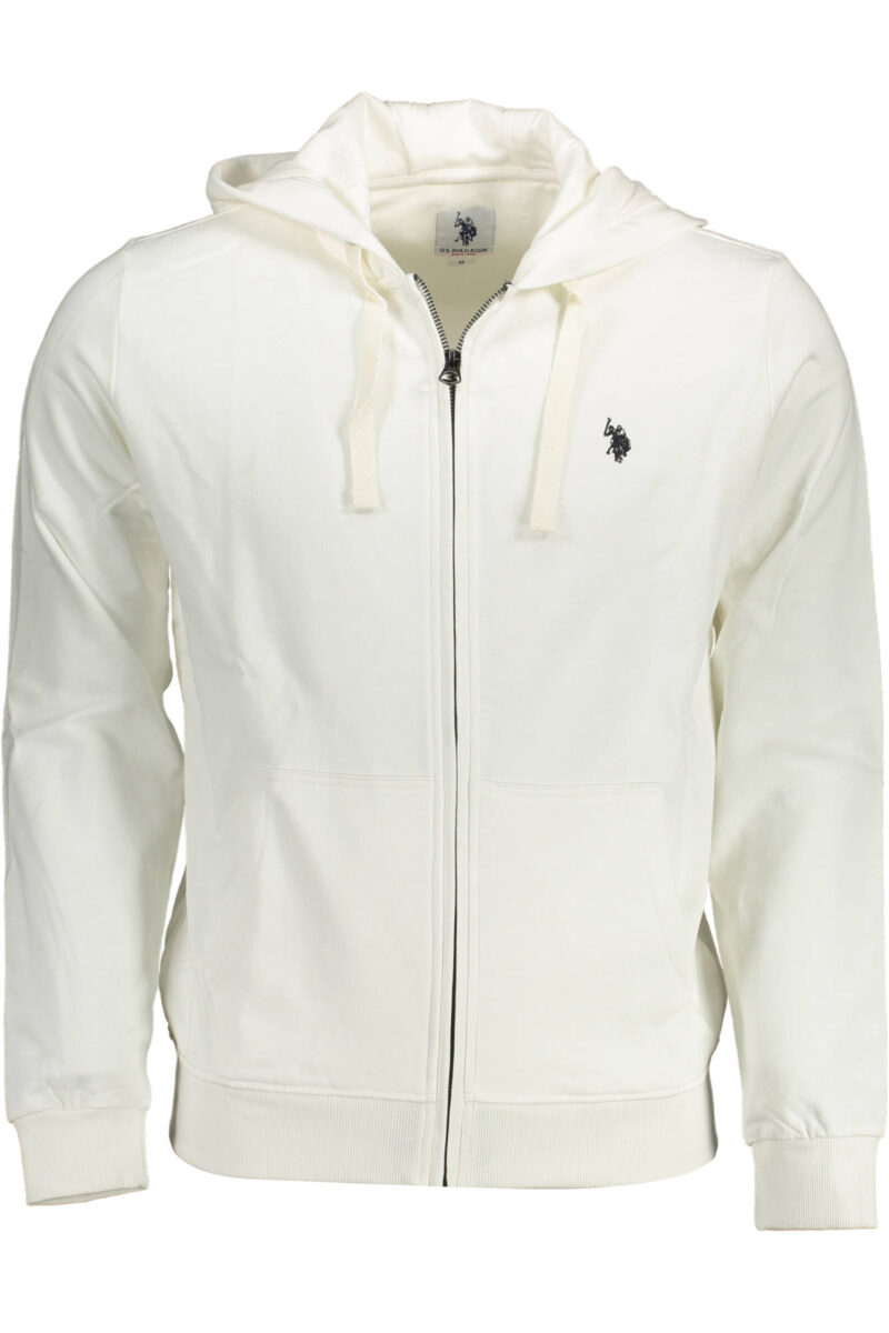U.S. POLO ASSN. PÁNSKÁ BÍLÁ MIKINA NA ZIP