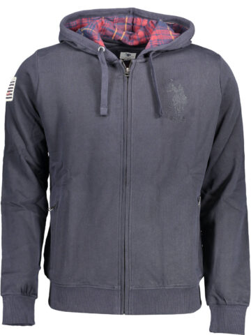 US POLO ASSN. PÁNSKÁ MODRÁ MIKINA NA ZIP