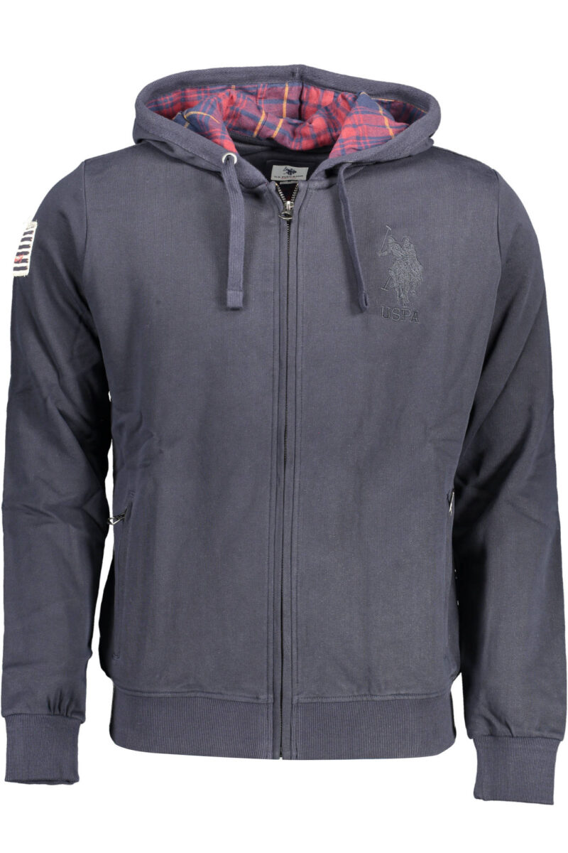 US POLO ASSN. PÁNSKÁ MODRÁ MIKINA NA ZIP
