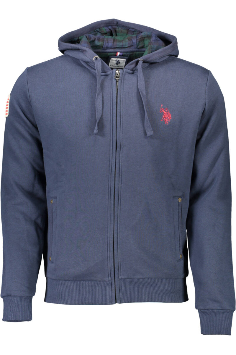 U.S. POLO ASSN. PÁNSKÁ MODRÁ MIKINA NA ZIP