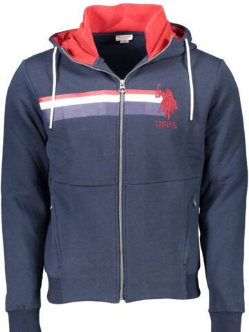 U.S. POLO ASSN. PÁNSKÁ MODRÁ MIKINA NA ZIP