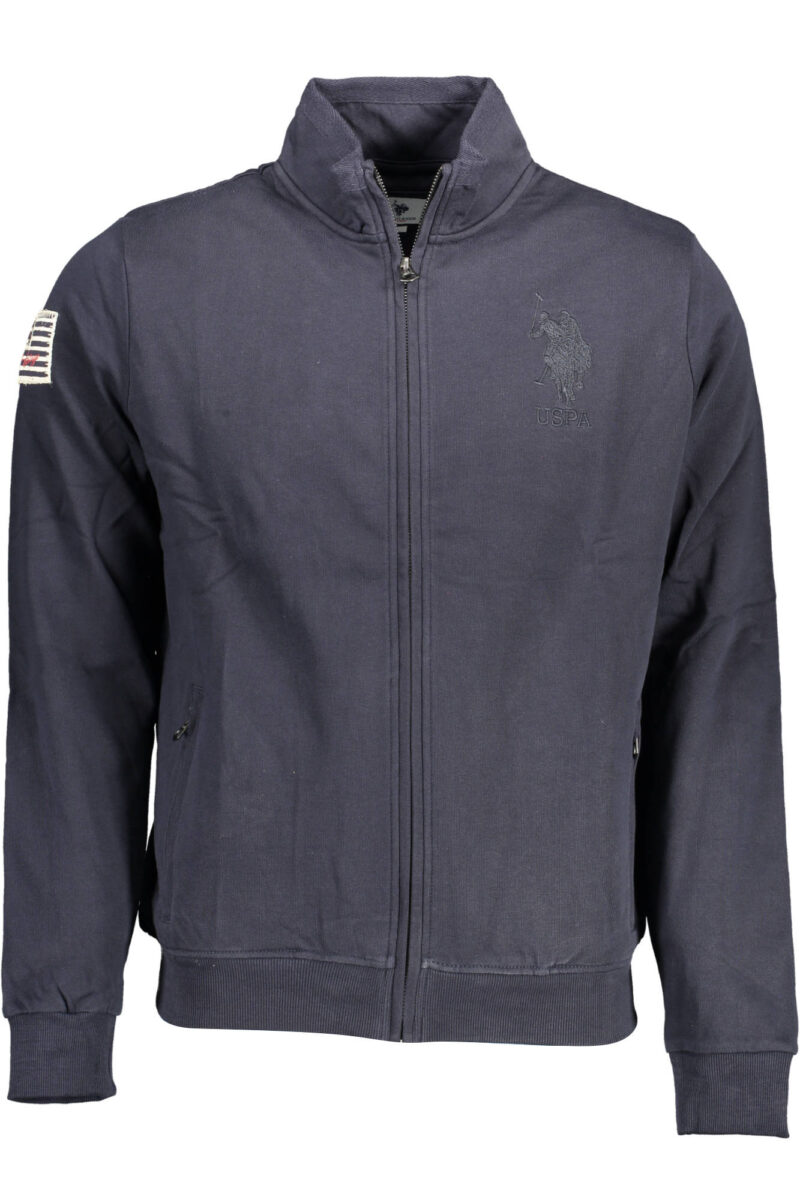 U.S. POLO ASSN. PÁNSKÁ MODRÁ MIKINA NA ZIP