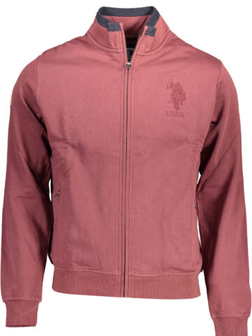 U.S. POLO ASSN. PÁNSKÁ FIALOVÁ MIKINA NA ZIP