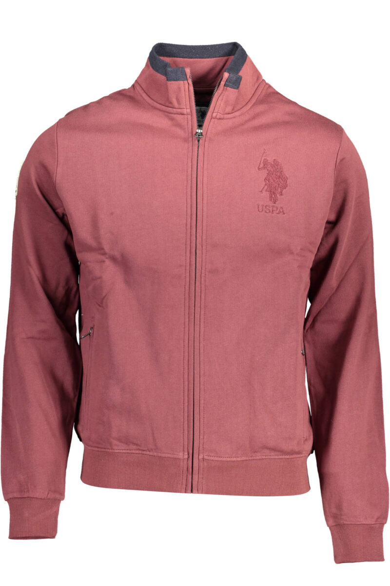 U.S. POLO ASSN. PÁNSKÁ FIALOVÁ MIKINA NA ZIP
