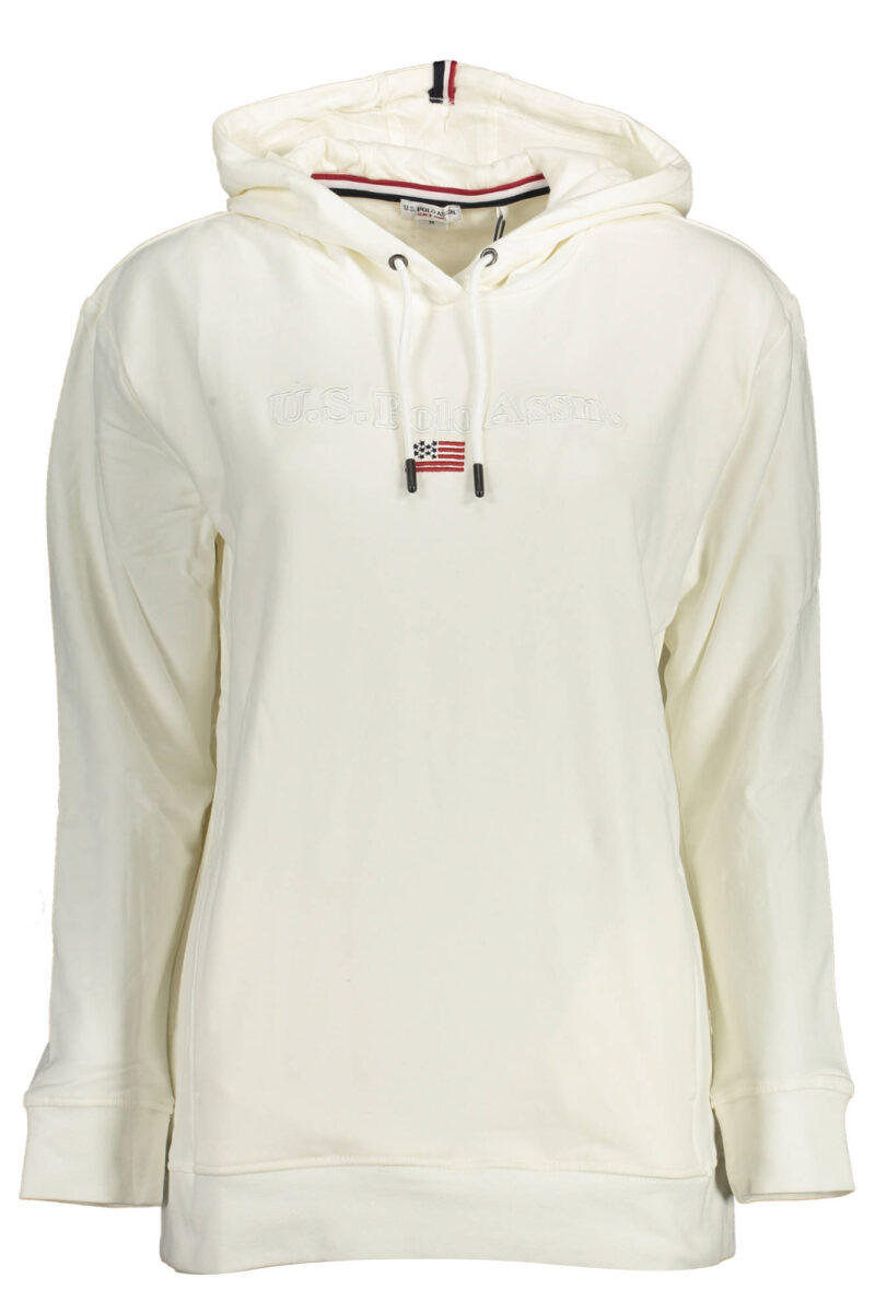 US POLO ASSN. Damen Sweatshirt weiß mit Reißverschluss