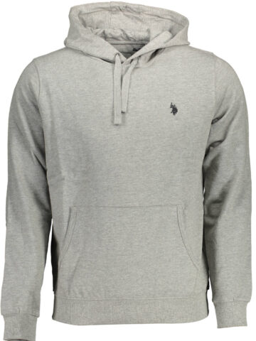 US POLO ASSN. PÁNSKÁ ŠEDÁ MIKINA BEZ ZIPU