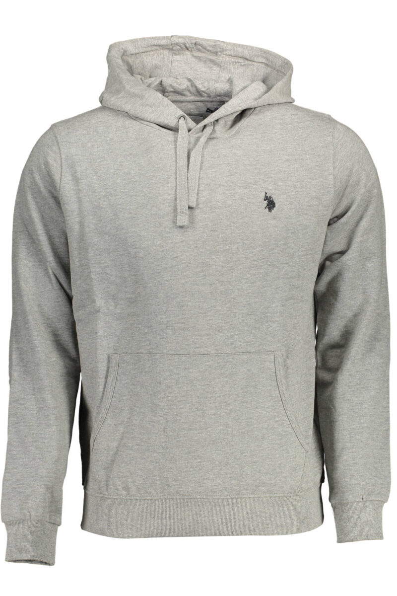 US POLO ASSN. PÁNSKÁ ŠEDÁ MIKINA BEZ ZIPU