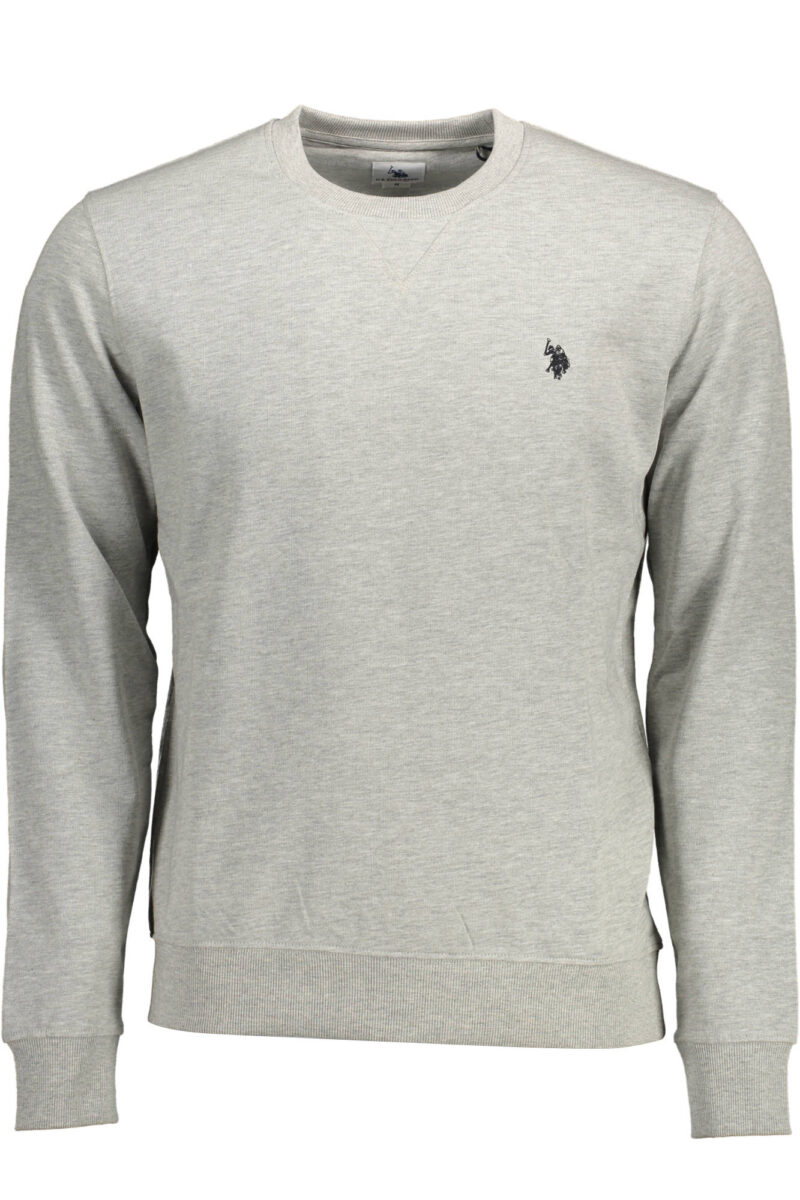 U.S. POLO ASSN. PÁNSKÁ ŠEDÁ MIKINA BEZ ZIPU