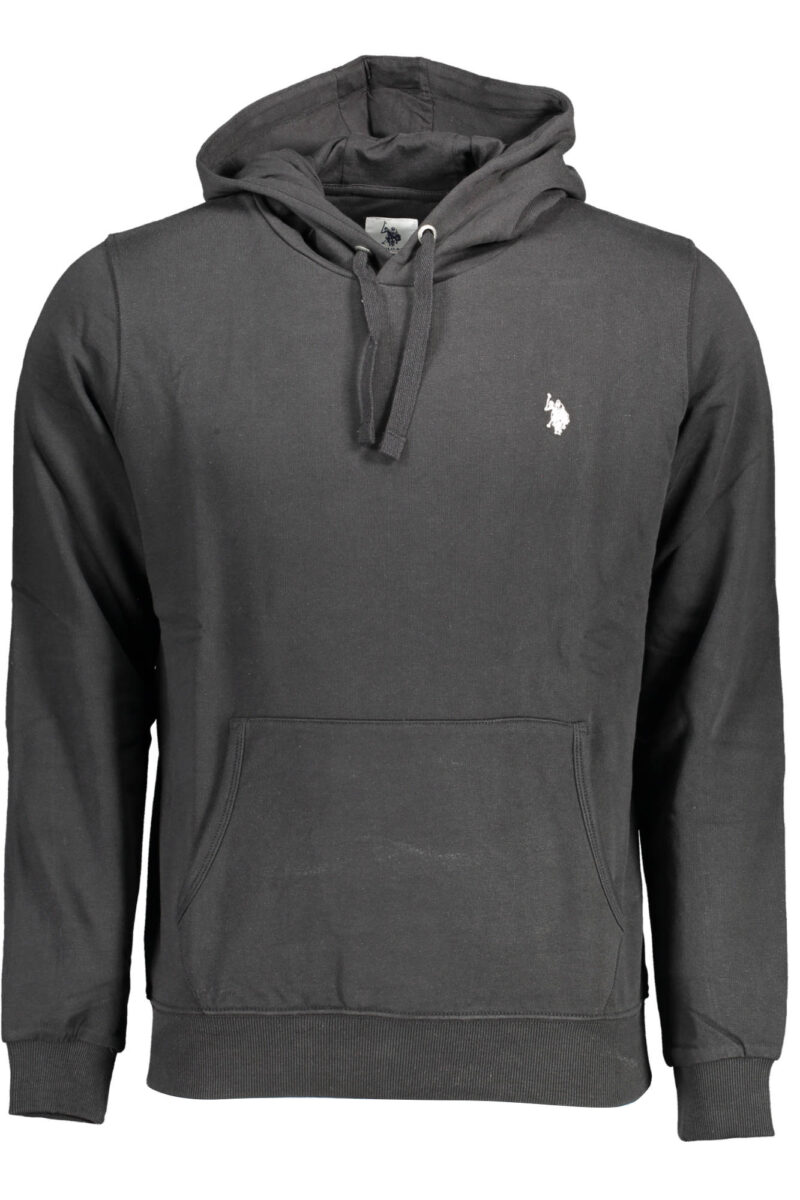 US POLO ASSN. PÁNSKÁ ČERNÁ MIKINA BEZ ZIPU